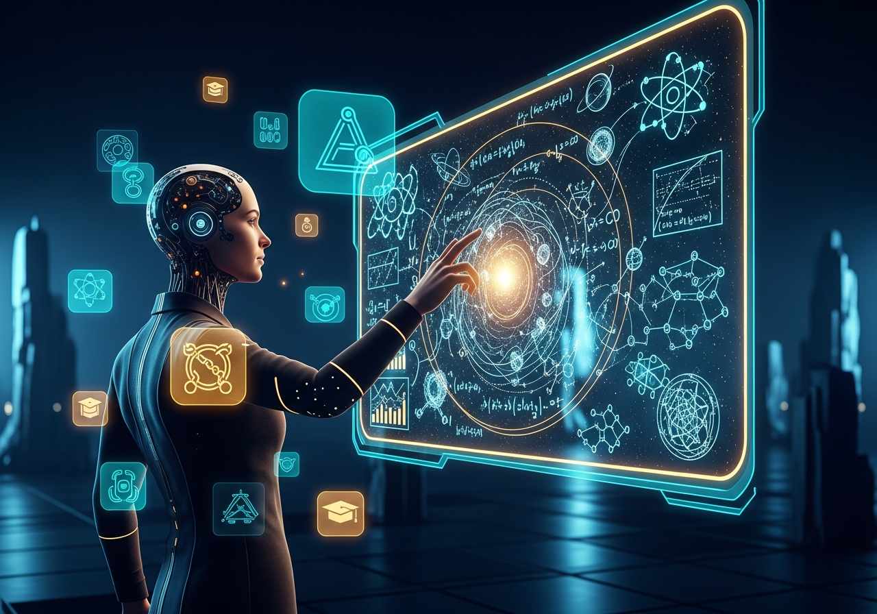 A representation of an engaging e-learning video created with ShortVideo AI, featuring an AI avatar teacher.